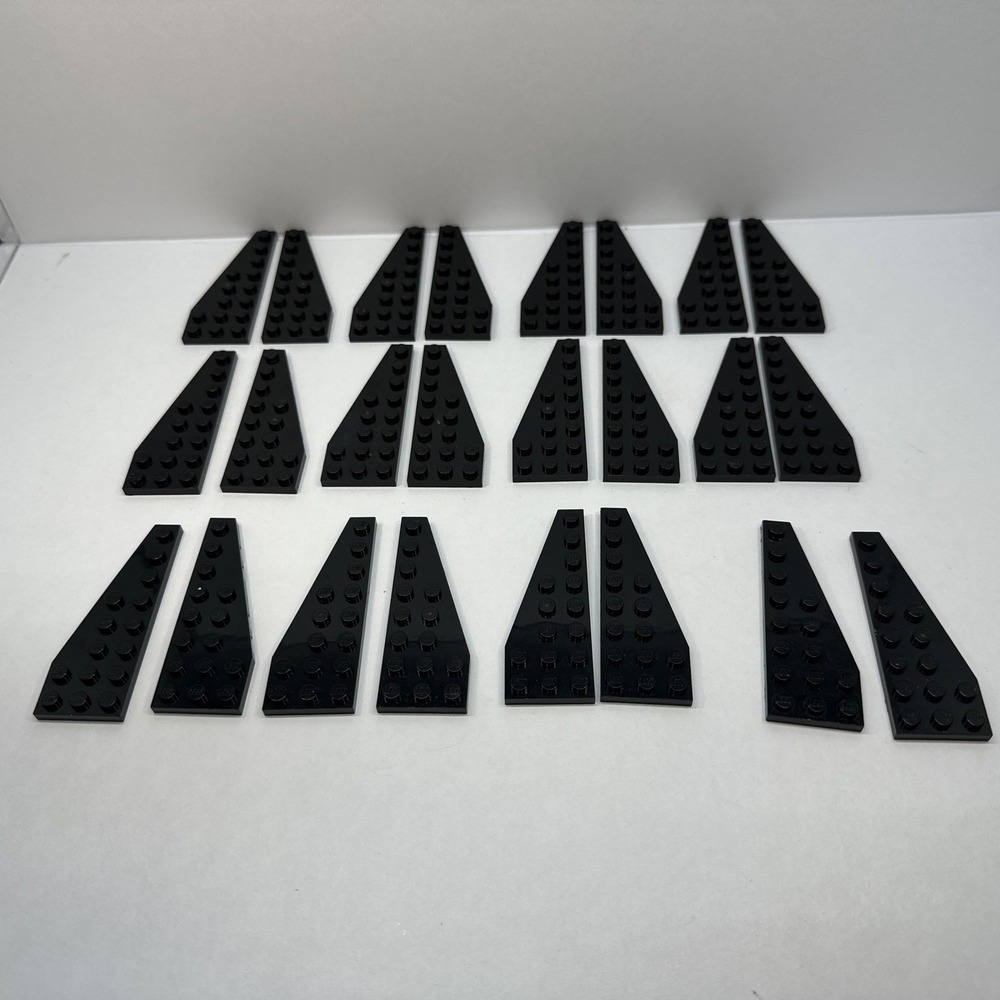 LEGO Parts - Black Wedge, Plate 8 x 3 Pentagonal Left & Right 50305 50304 Lot